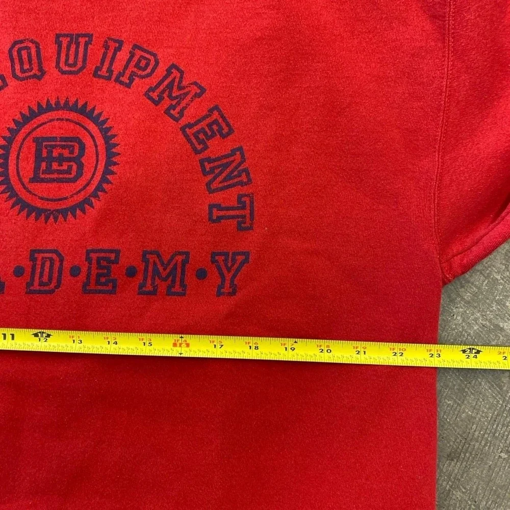 Vintage Y2K Bum Equipment Academy Red Crewneck Sweatshirt Size XL